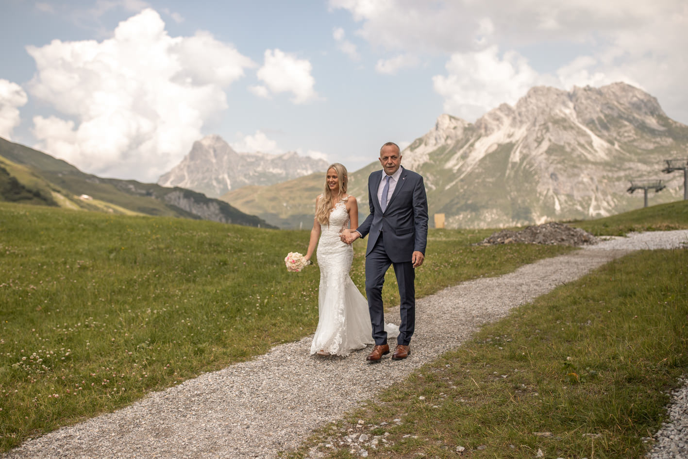 wedding in the alps in lech am arlberg
