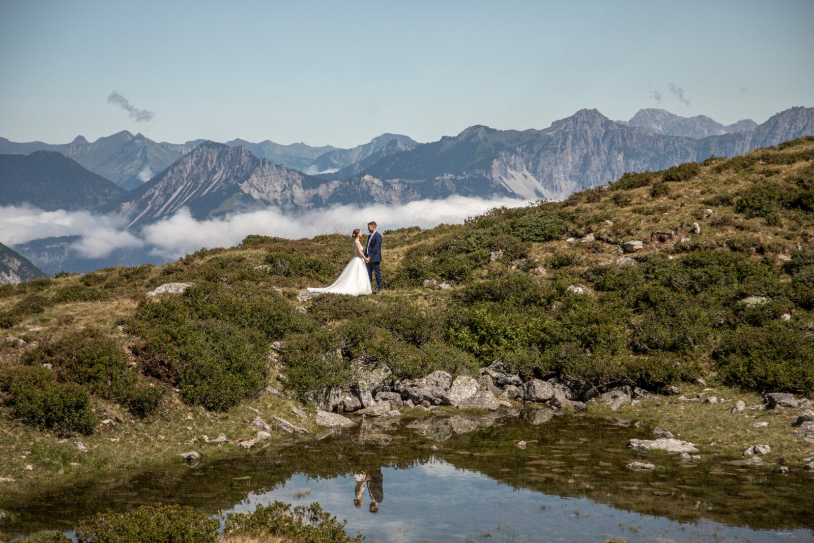 destination Wedding in the mountains in the alps