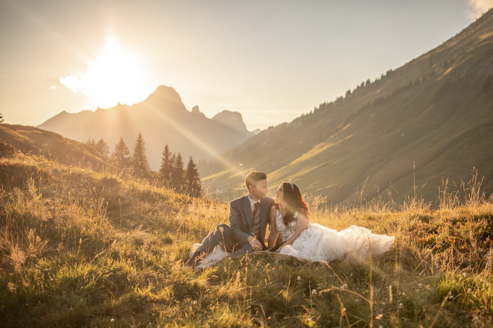 Hochzeitsfotos in der Natur in Vorarlberg