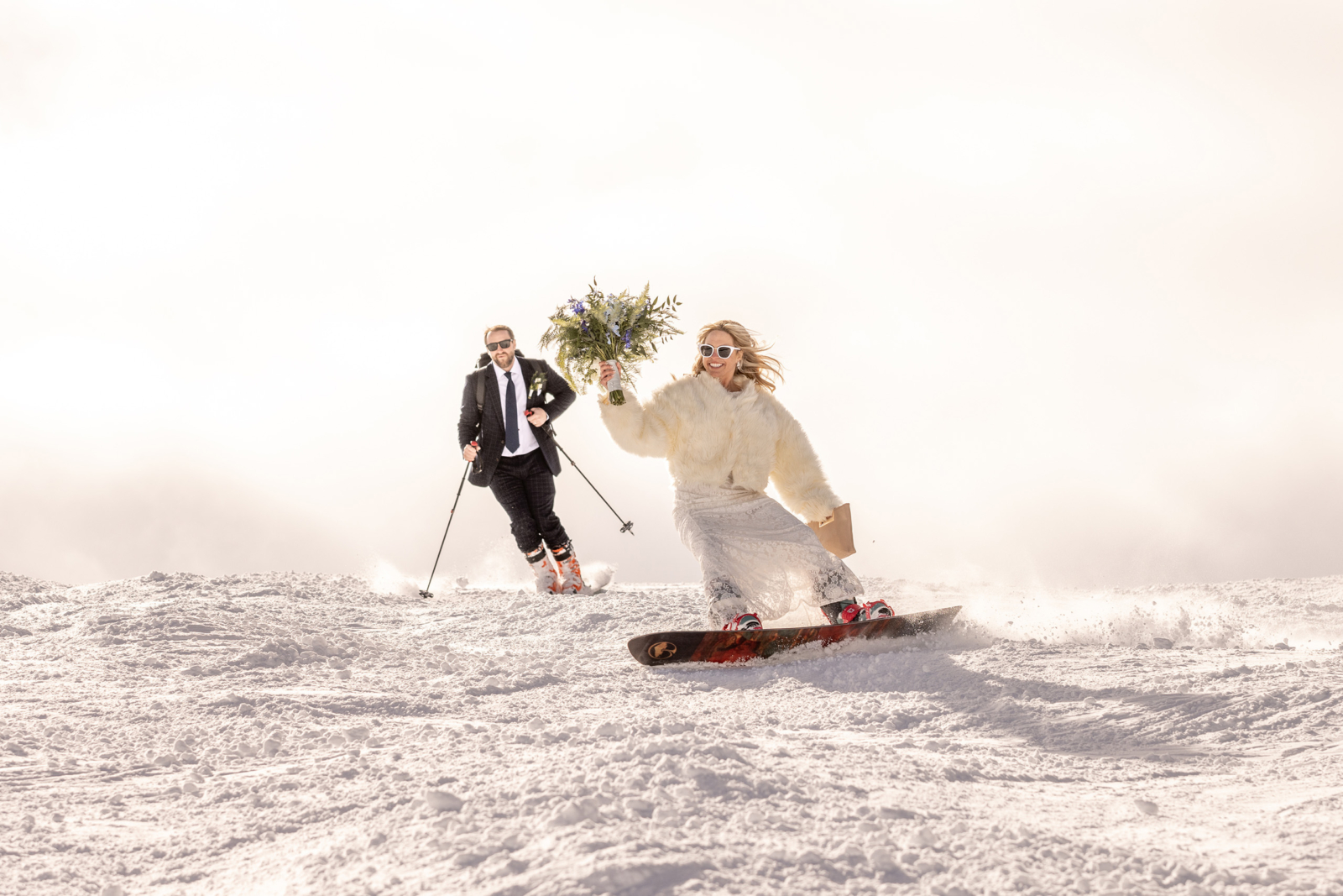 ski elopement in the Austrian Alps