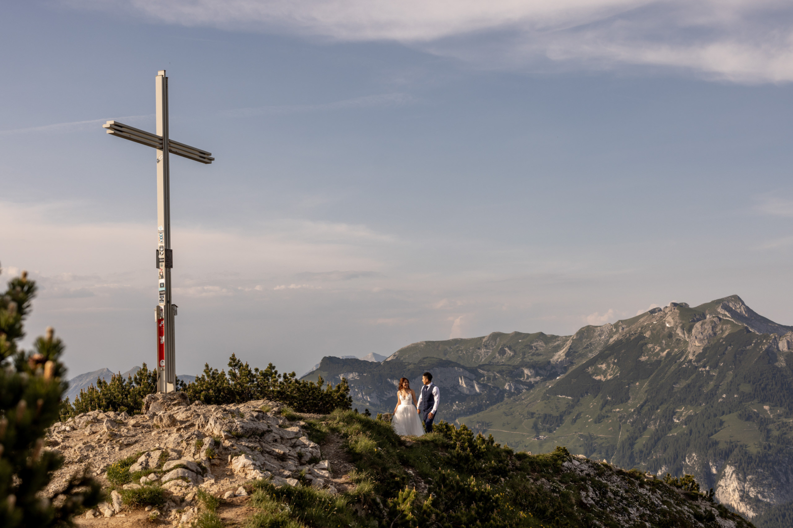 mountain top elopement experience in austria
