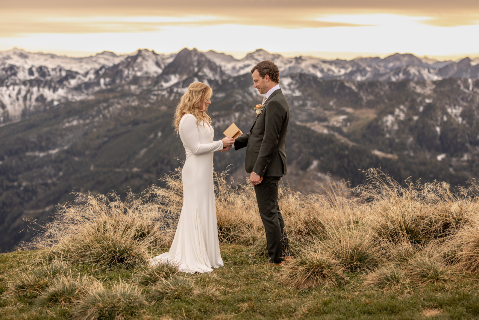 elopement vows on a mountain in austria