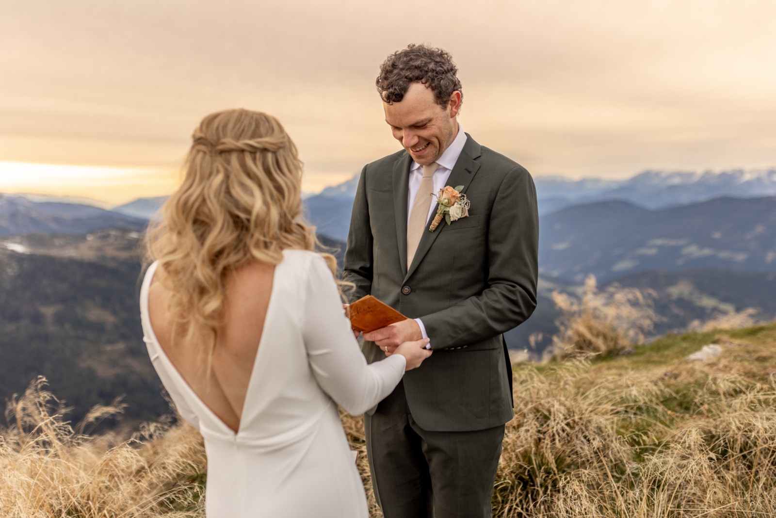 elopement on a mountain in austria