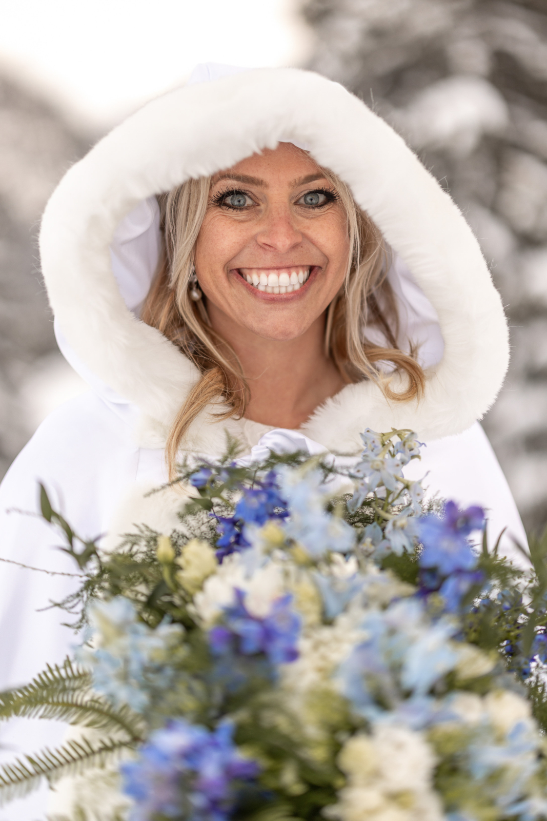 beautiful winter bride