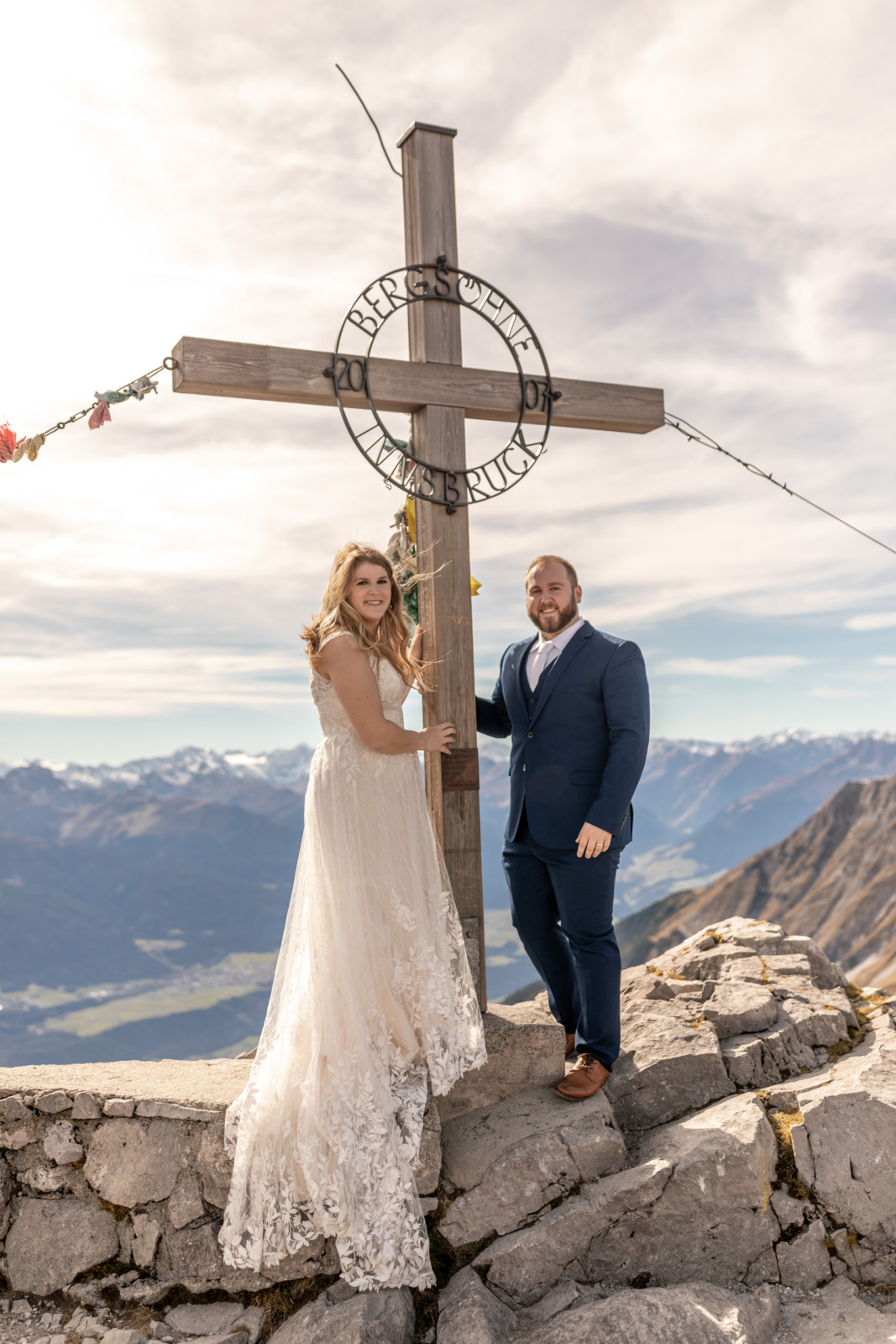 Wedding Photos at top of Hafelekar Innsbruck
