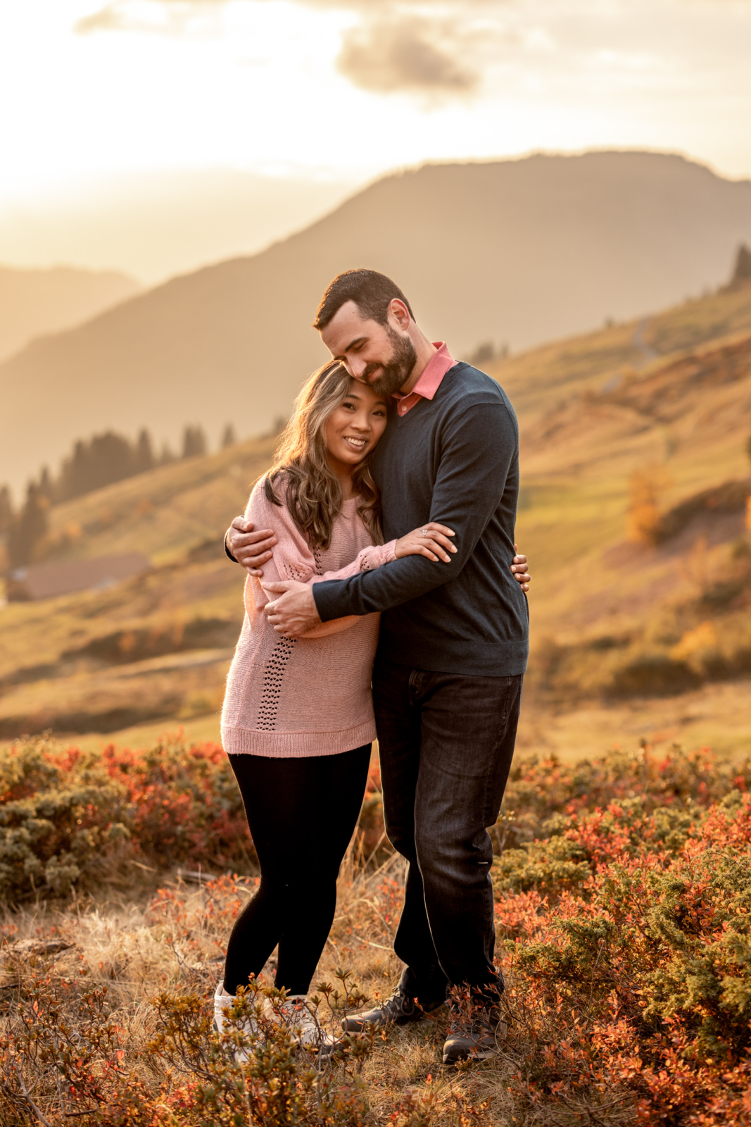 romantic engagement photos in Vorarlberg