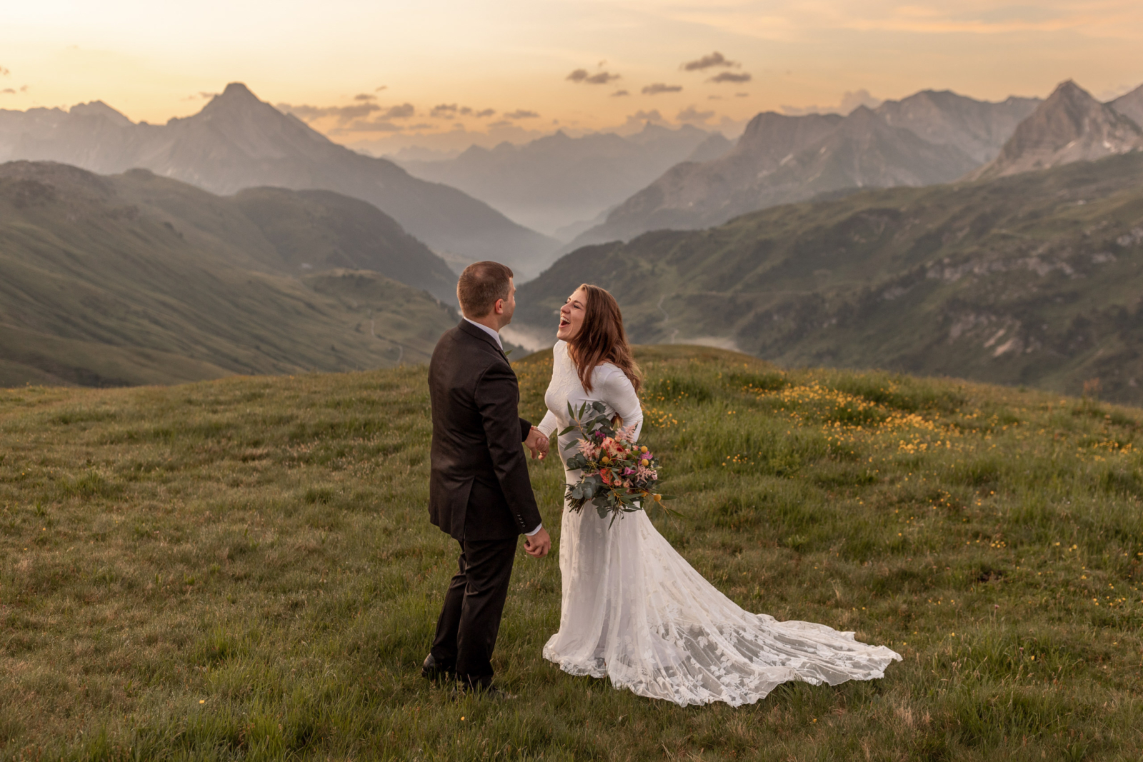 beautiful mountain elopement in Vorarlberg