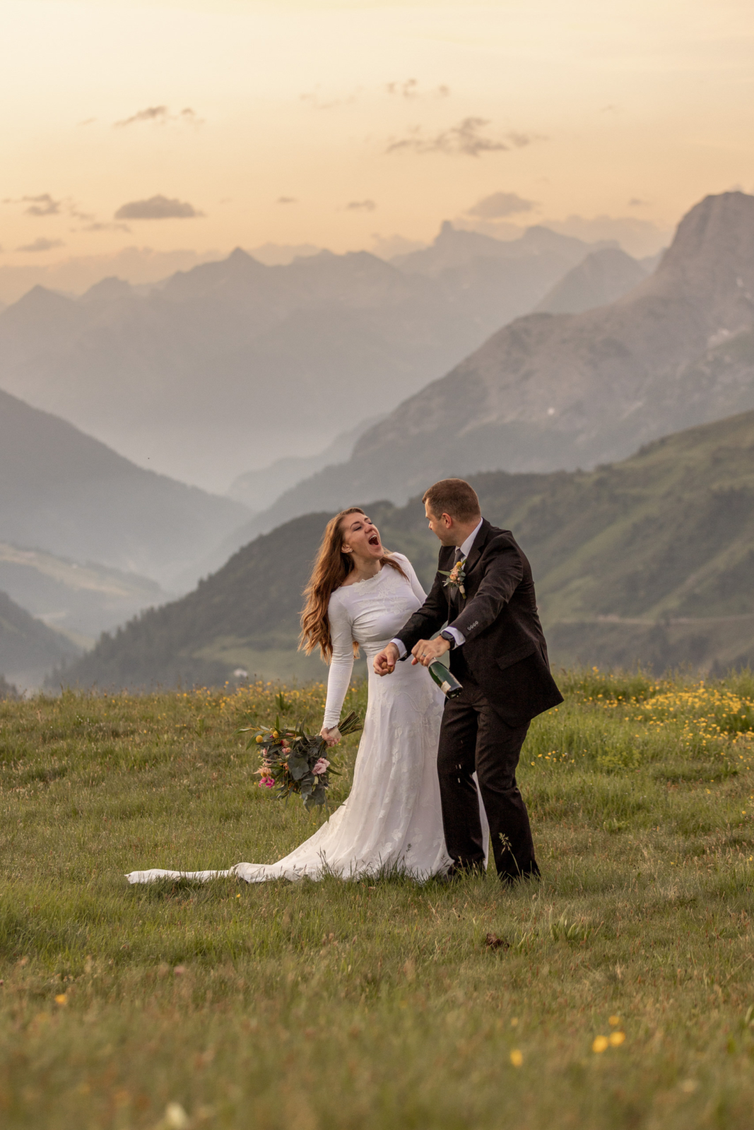 Elopement Wedding in the mountains in Europe