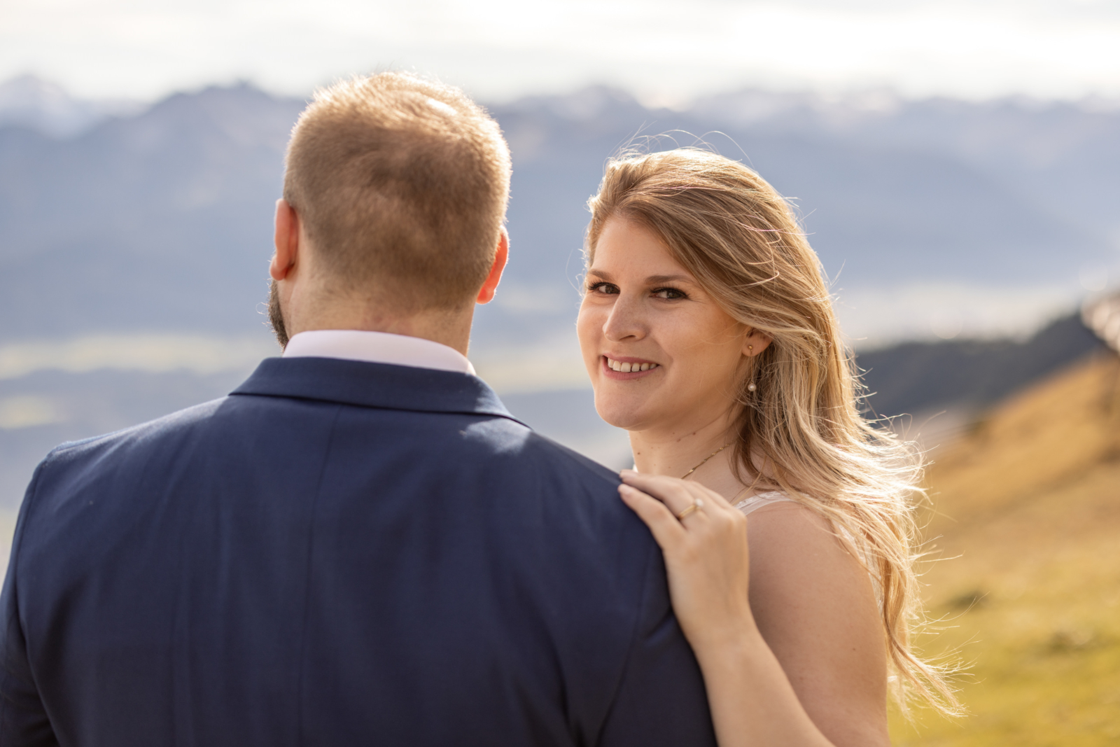 Bridal portraits in the mountains