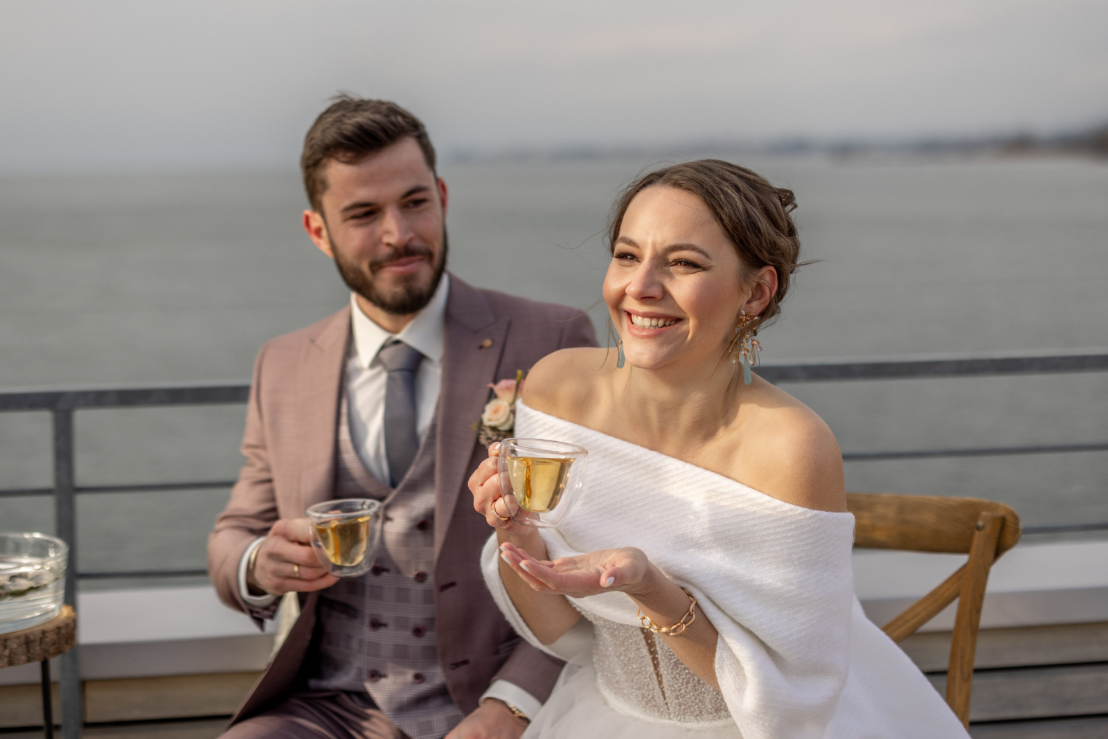 personal and intimate wedding ceremony by the lake of constance