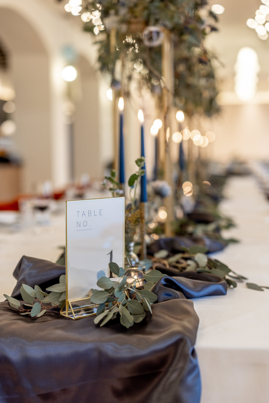 elegant wedding decoration - table number 1